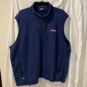 Vineyard Vines Navy Blue Fleece Vest